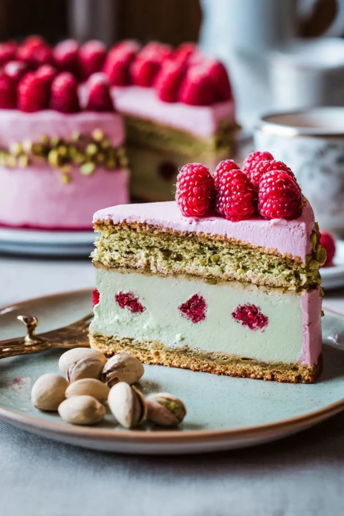 Himbeer Pistazien Torte