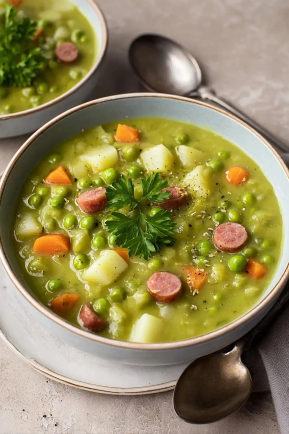 Klassische Erbsensuppe