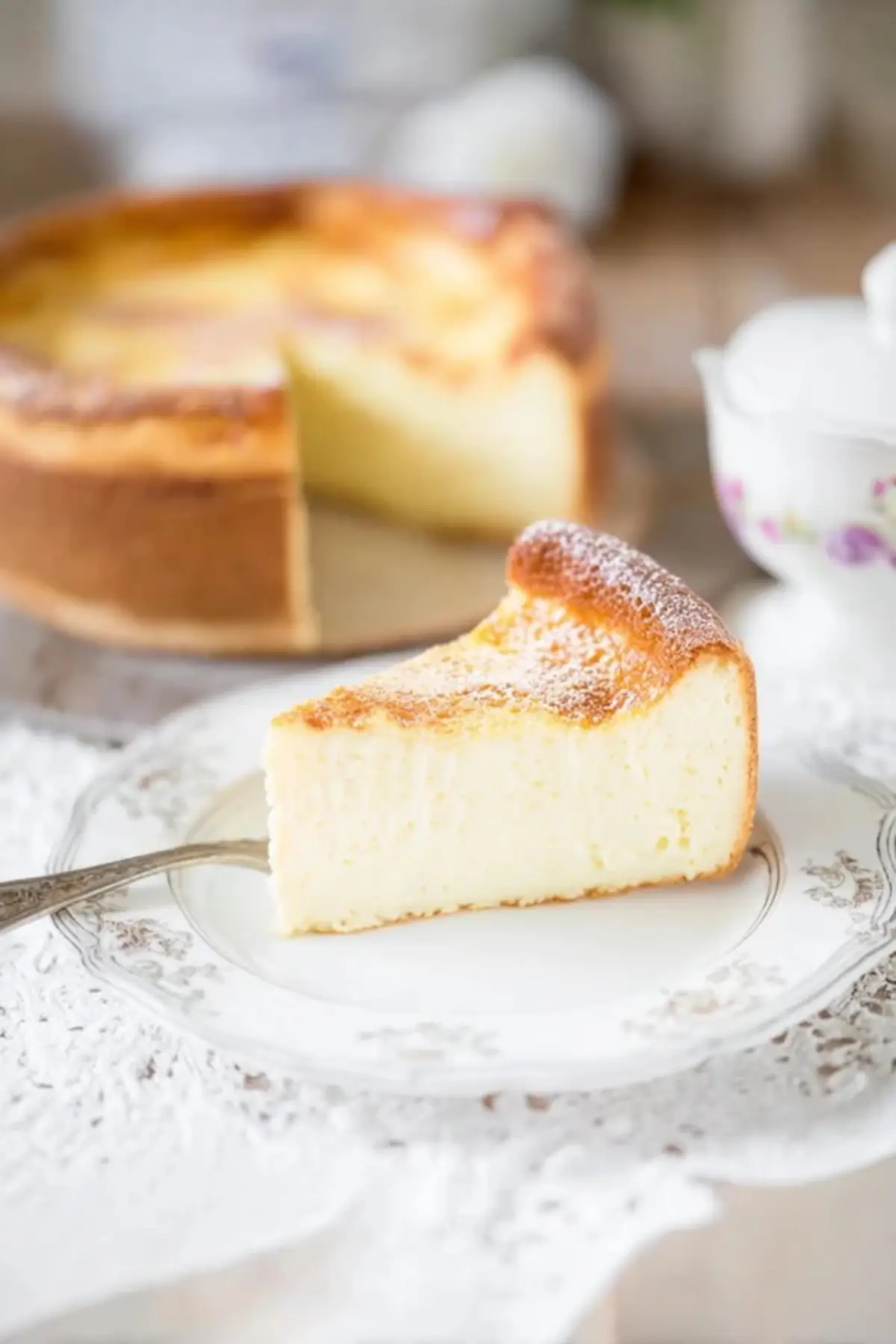 Klassischer cremiger Käsekuchen