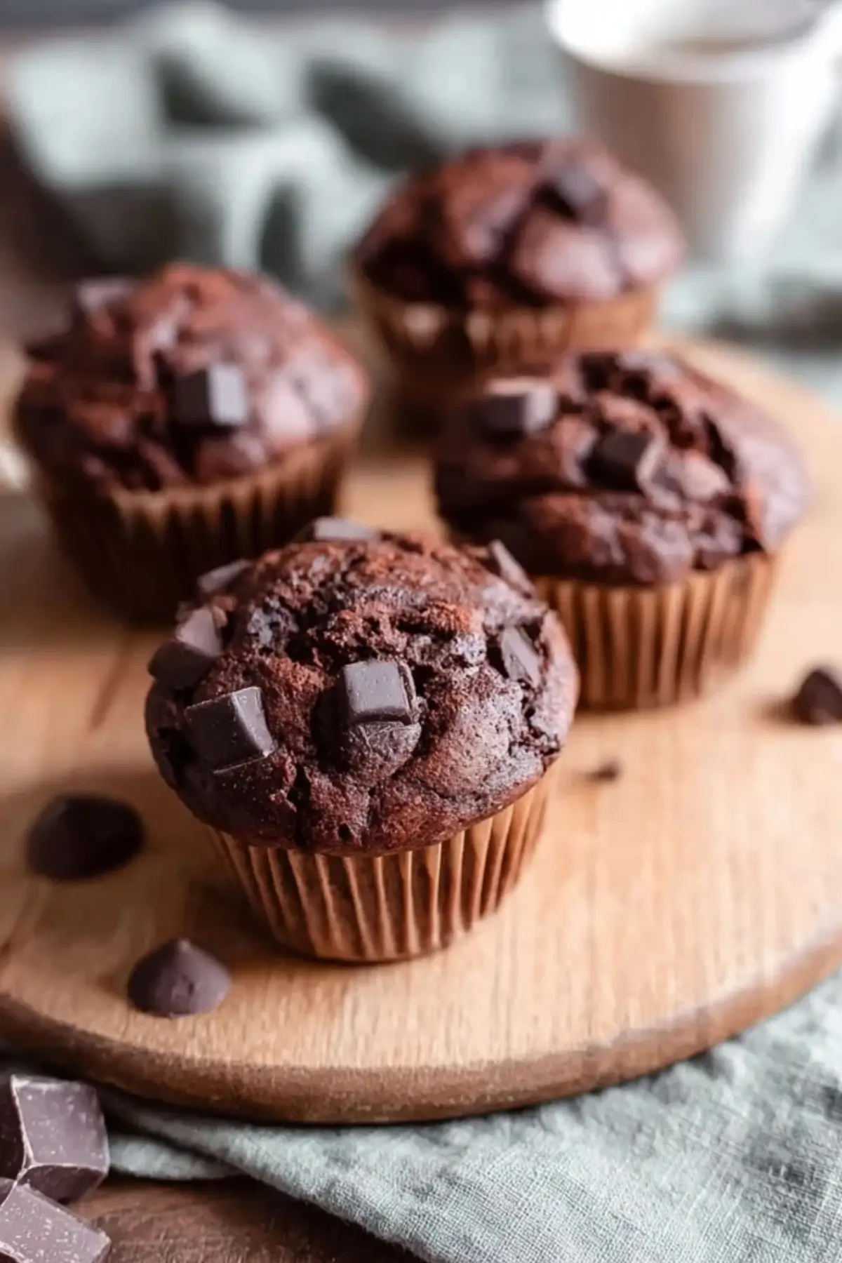 Saftige Schokomuffins mit Öl & Kakao