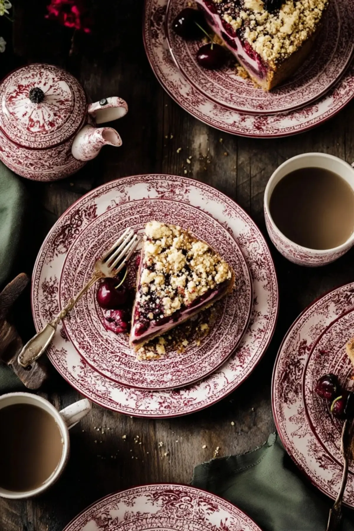 Samtiger Schoko Kirschkuchen mit Streuseln