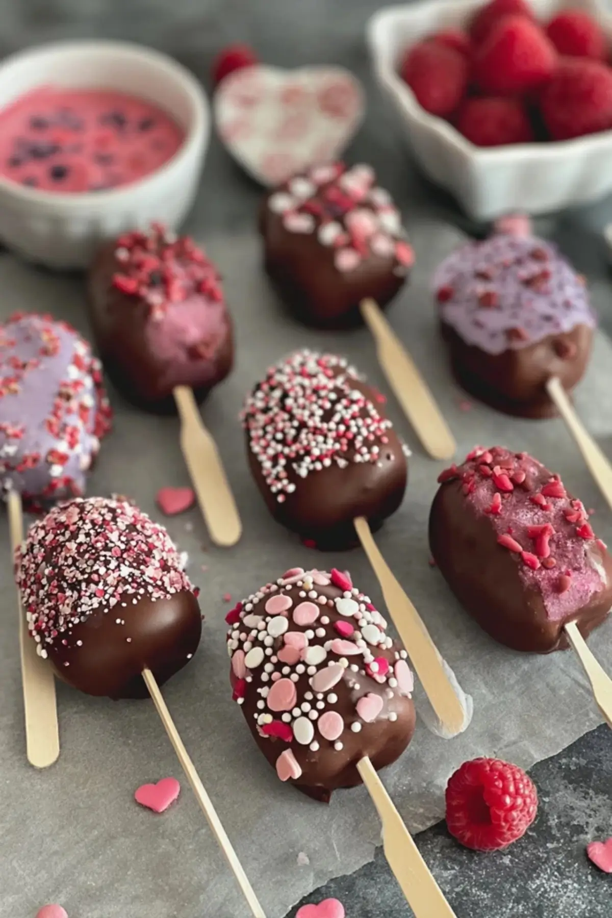 Schokoladen Himbeer Cake Pops