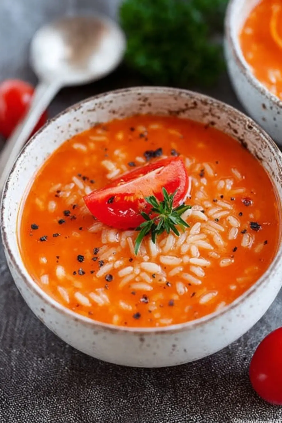 Tomatensuppe mit Reis