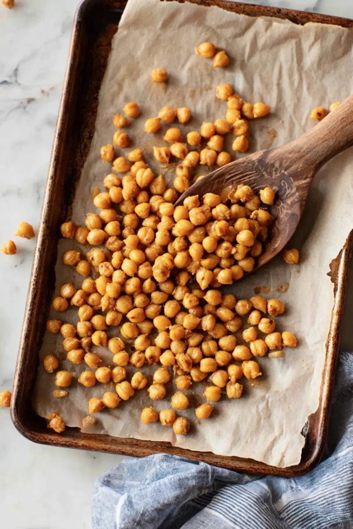 knusprig geröstete Kichererbsen