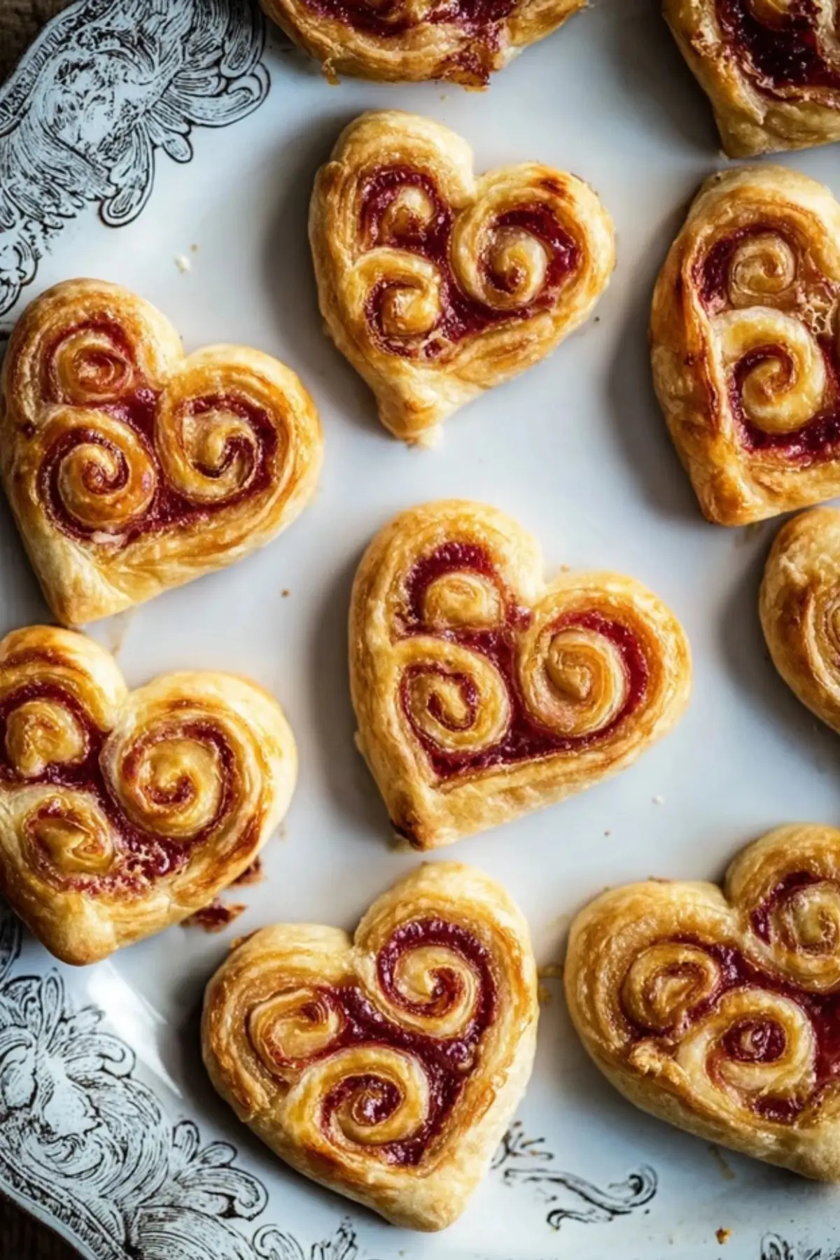 pikante Blätterteig Herzen