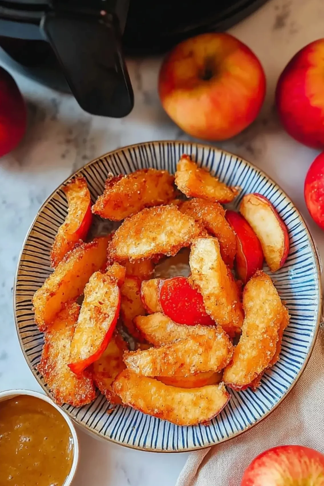 Apfelpommes aus der Heißluftfritteuse