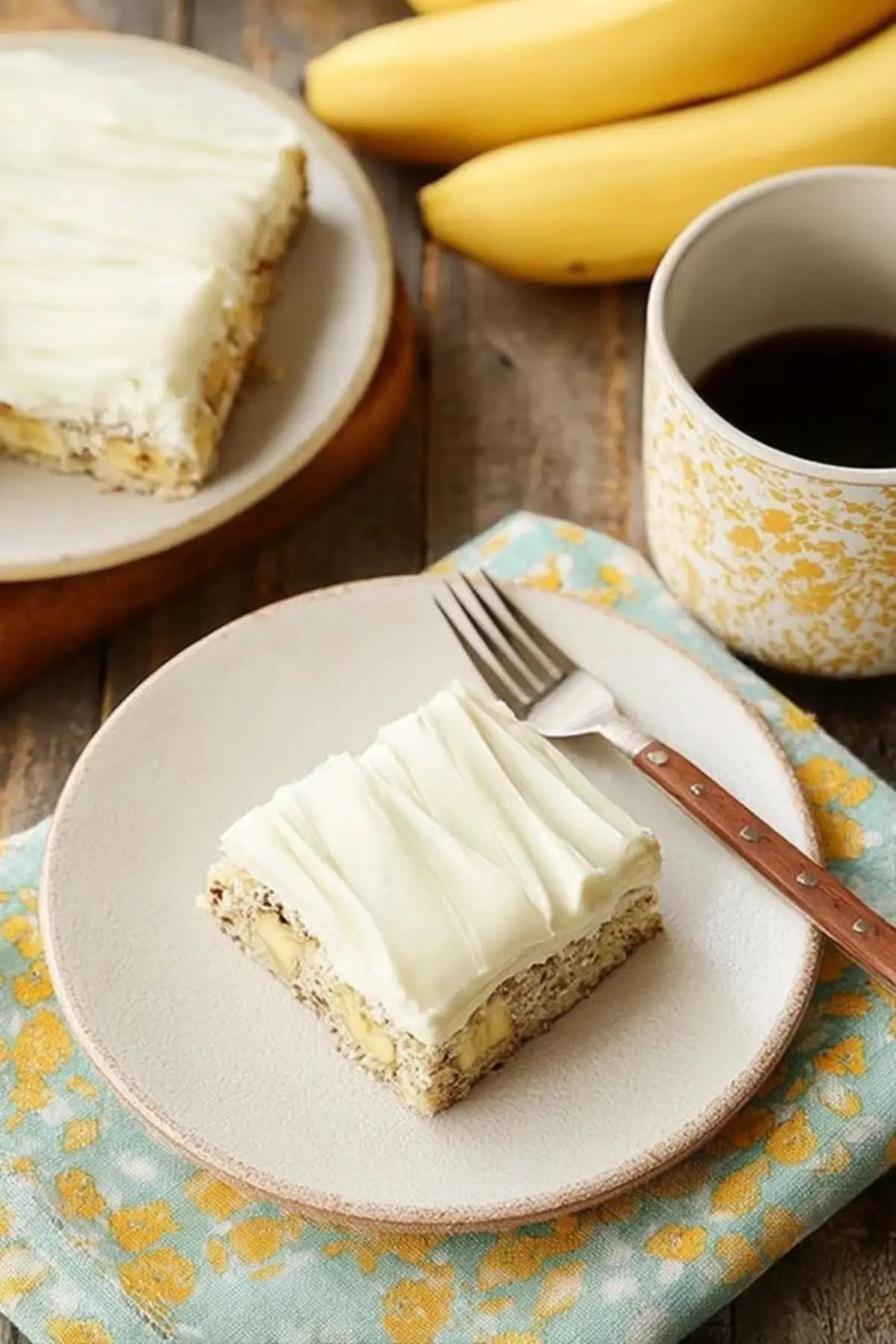 Bananenriegel mit Frischkäse Frosting