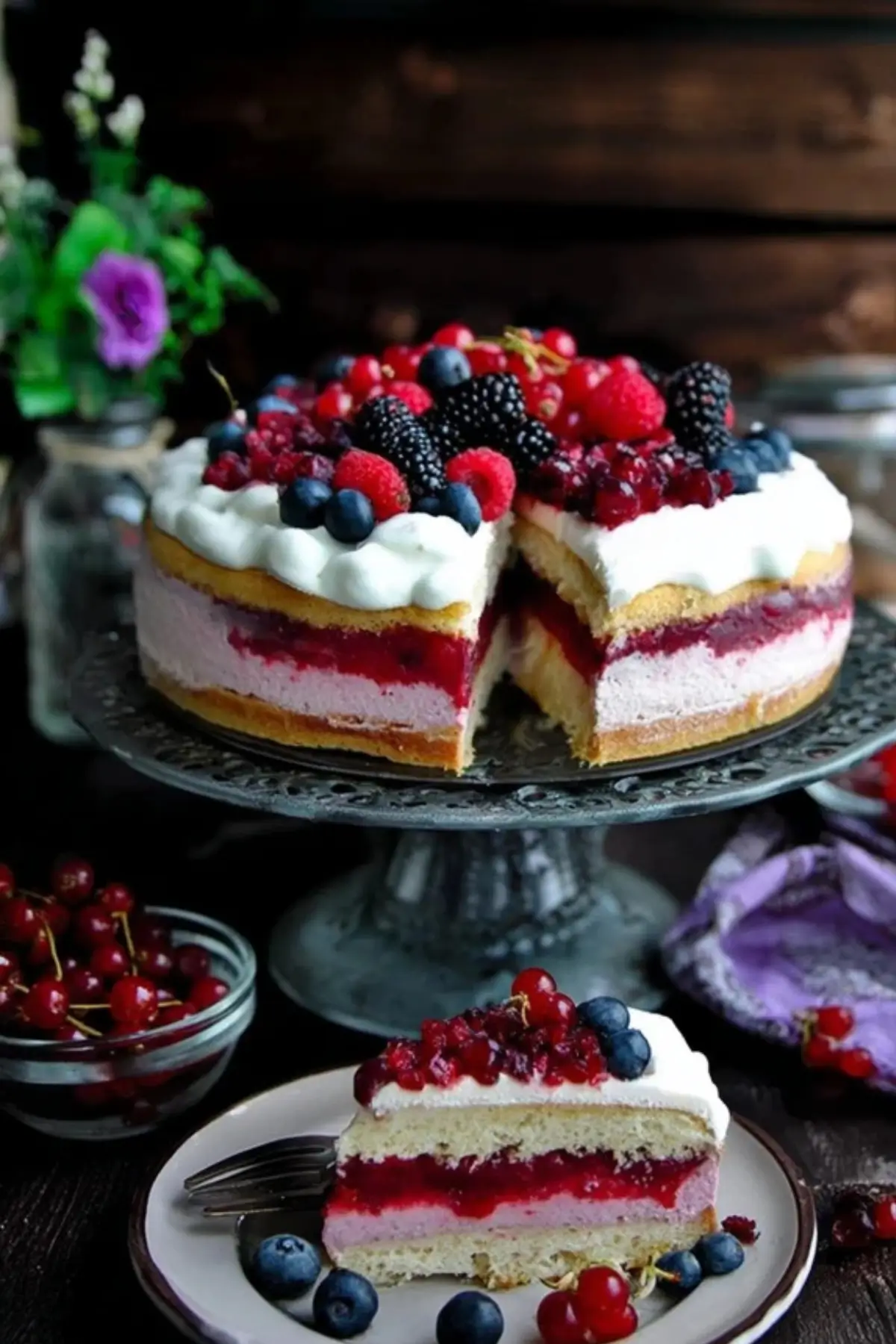 Beeren Cremetorte