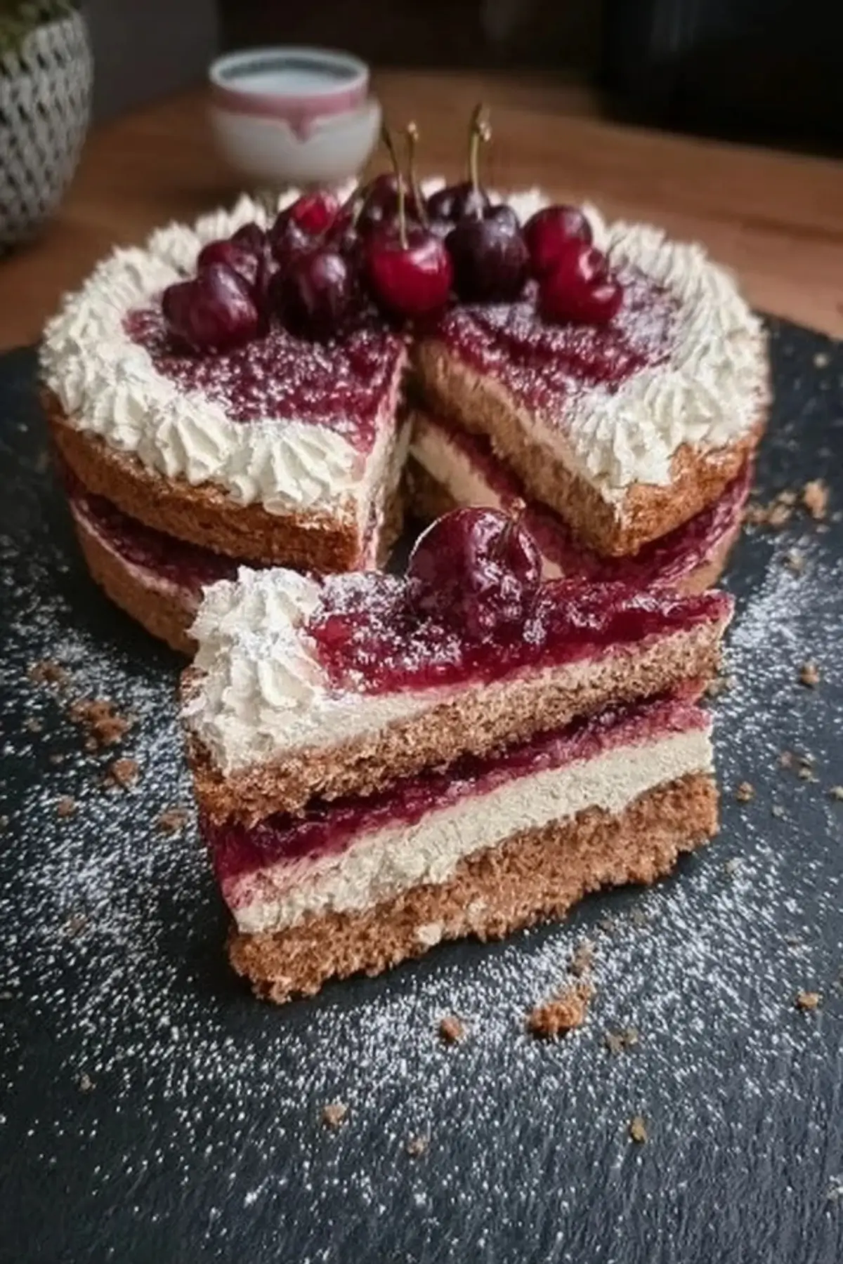 Fruchtige Zimt Kirsch Torte