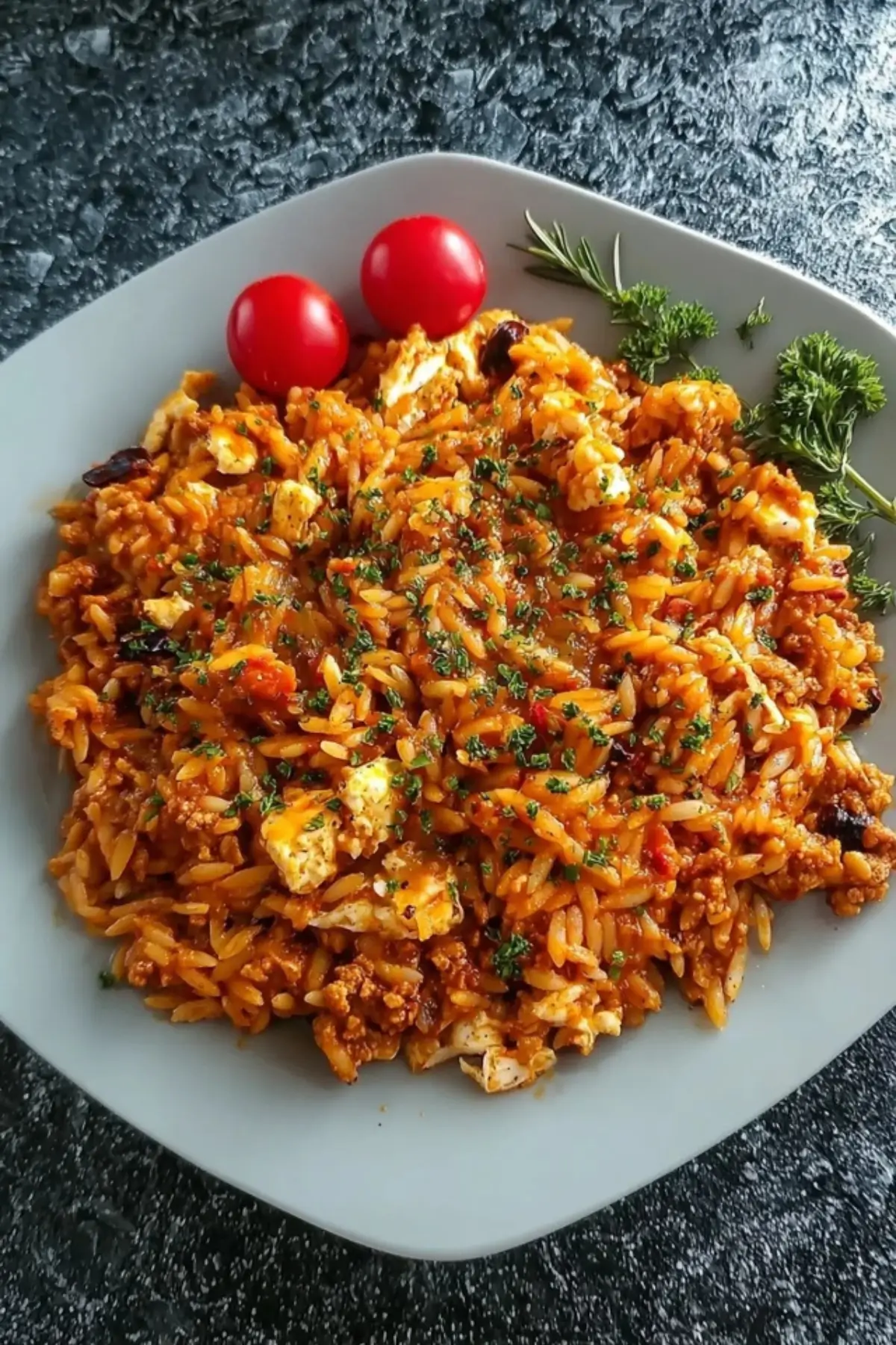 Griechischer Hackauflauf mit Kritharaki Nudeln