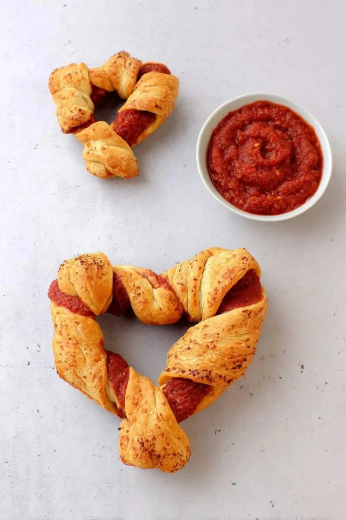 Knusperstangen in Herzform
