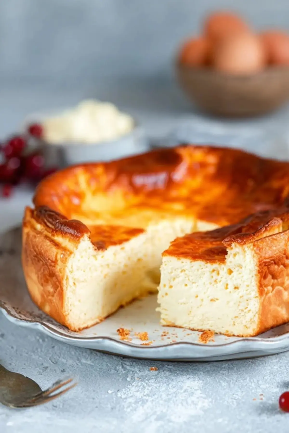 Low Carb Quarkkuchen ohne Boden