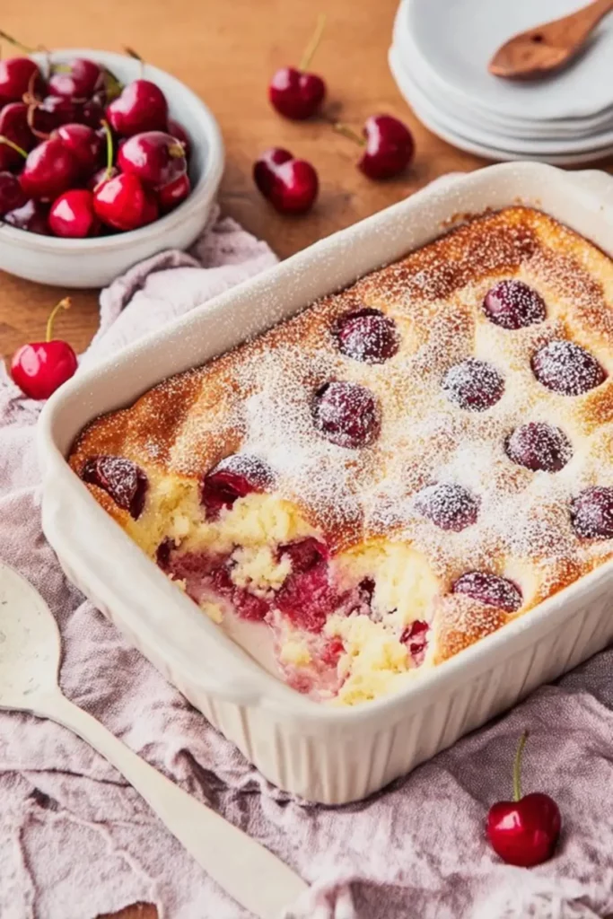 Quarkauflauf mit Kirschen