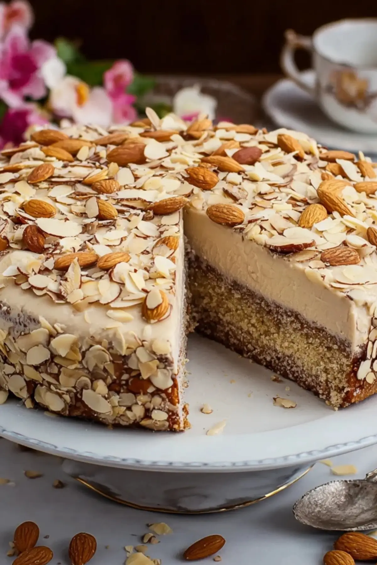 Vegane schwedische Mandeltorte