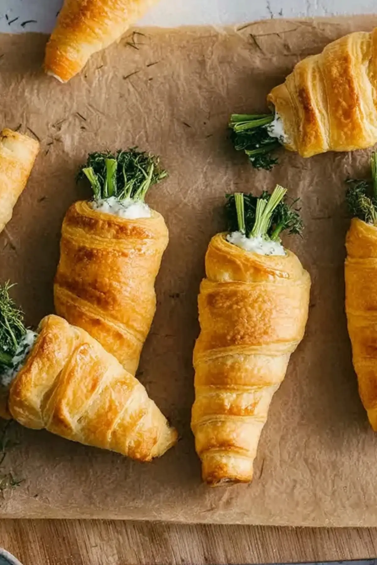 Blätterteig Karotten mit Kresse