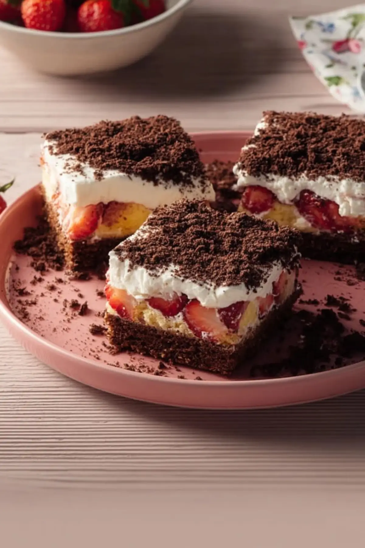 Erdbeer Maulwurfkuchen