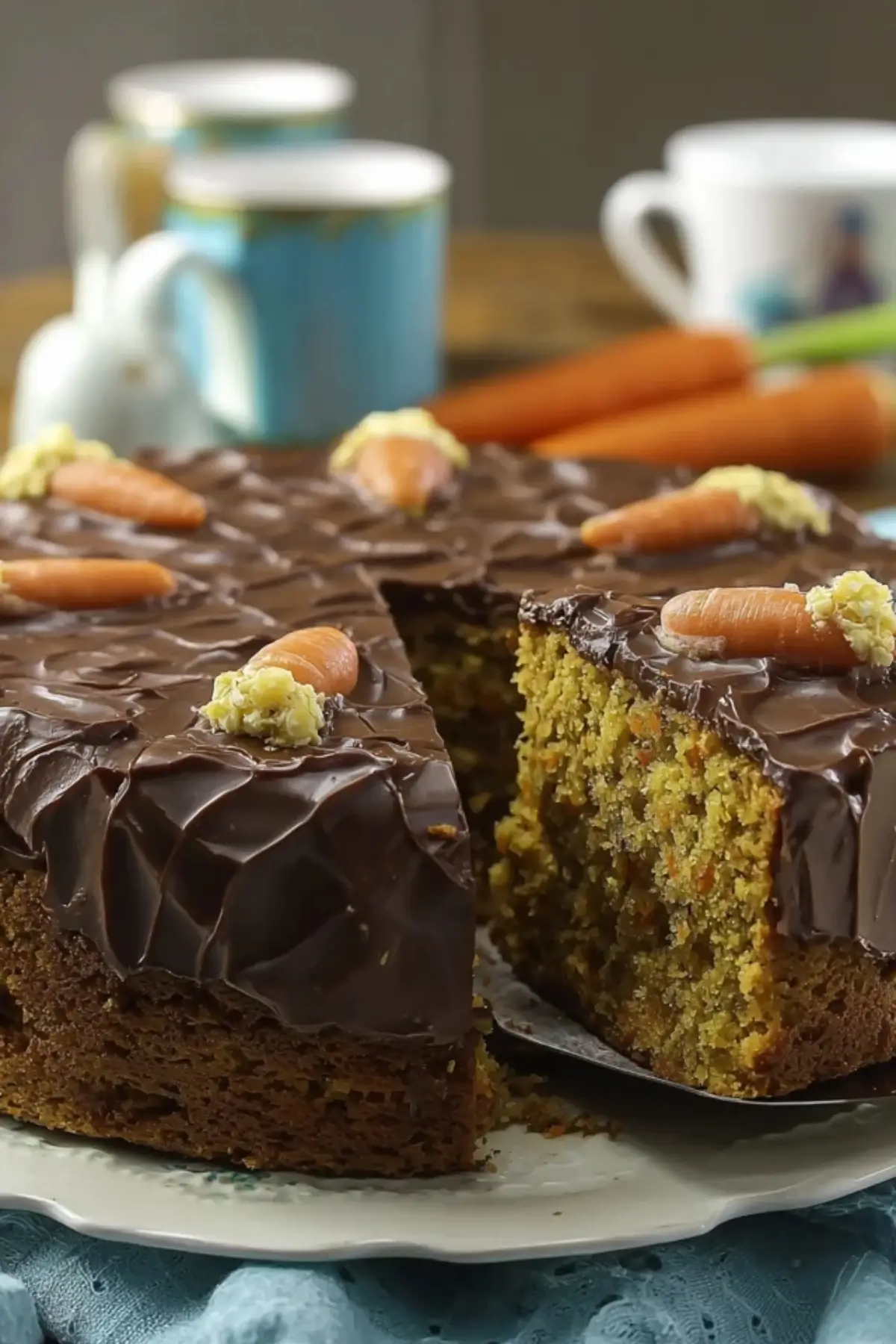 Saftiger Möhrenkuchen mit Schoko Glasur