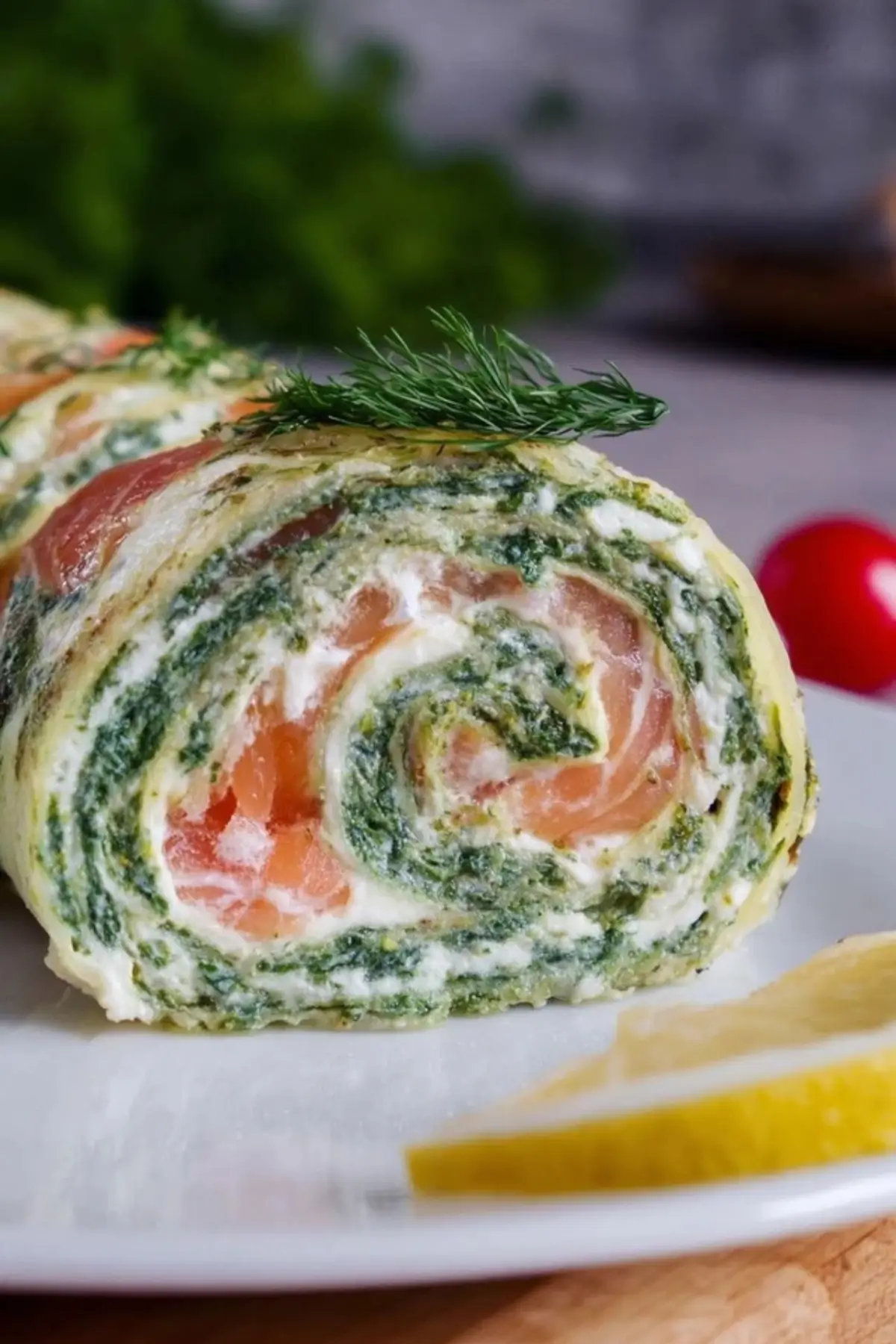 Spinat Lachs Rolle