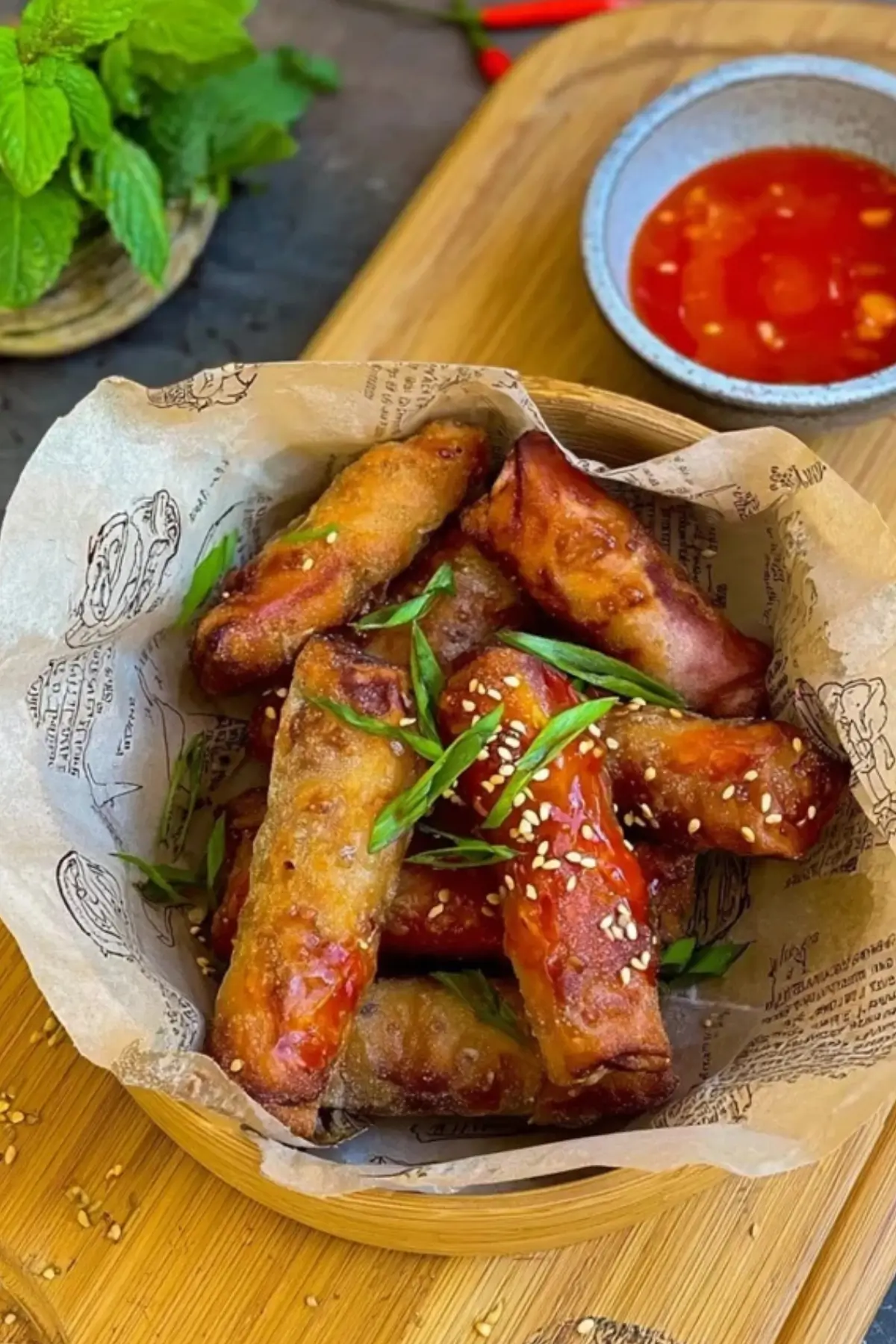 Crispy Frühlingsrollen aus dem Airfryer