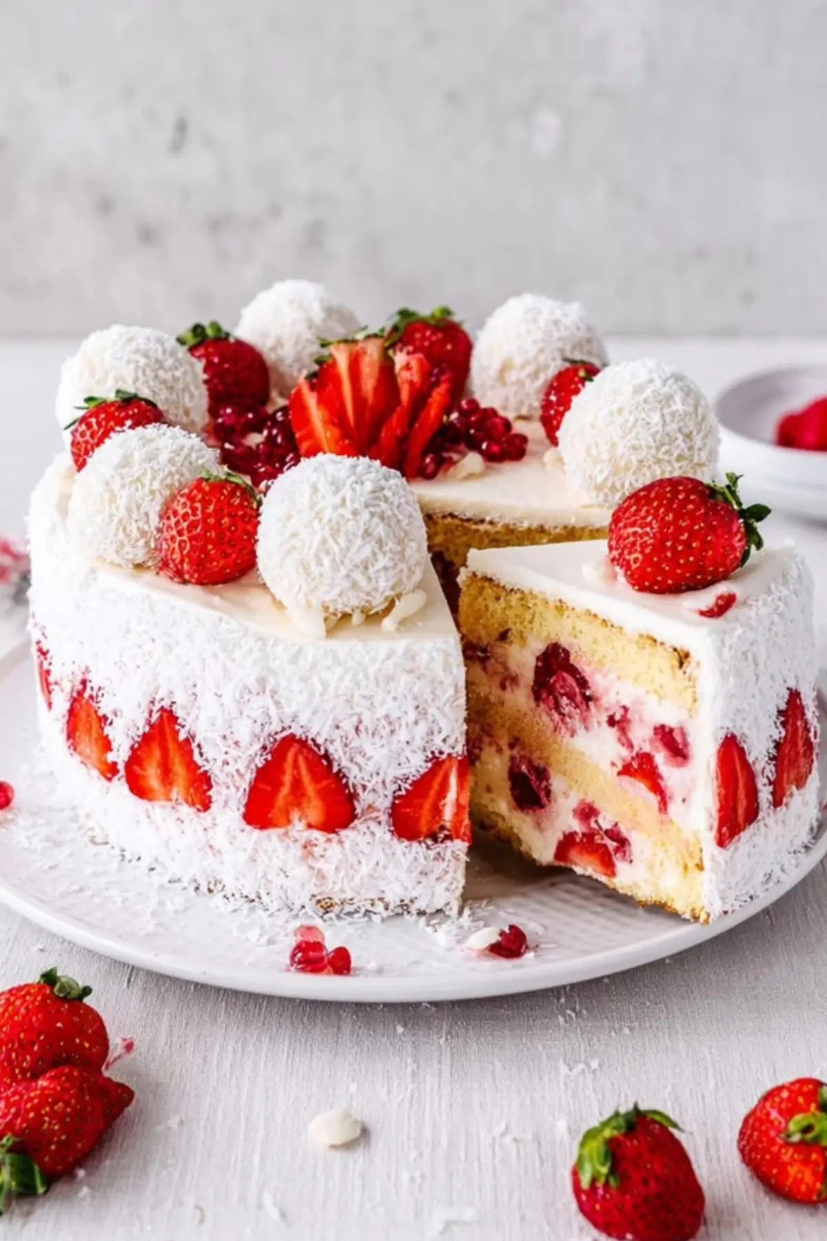 Erdbeer Raffaello Torte