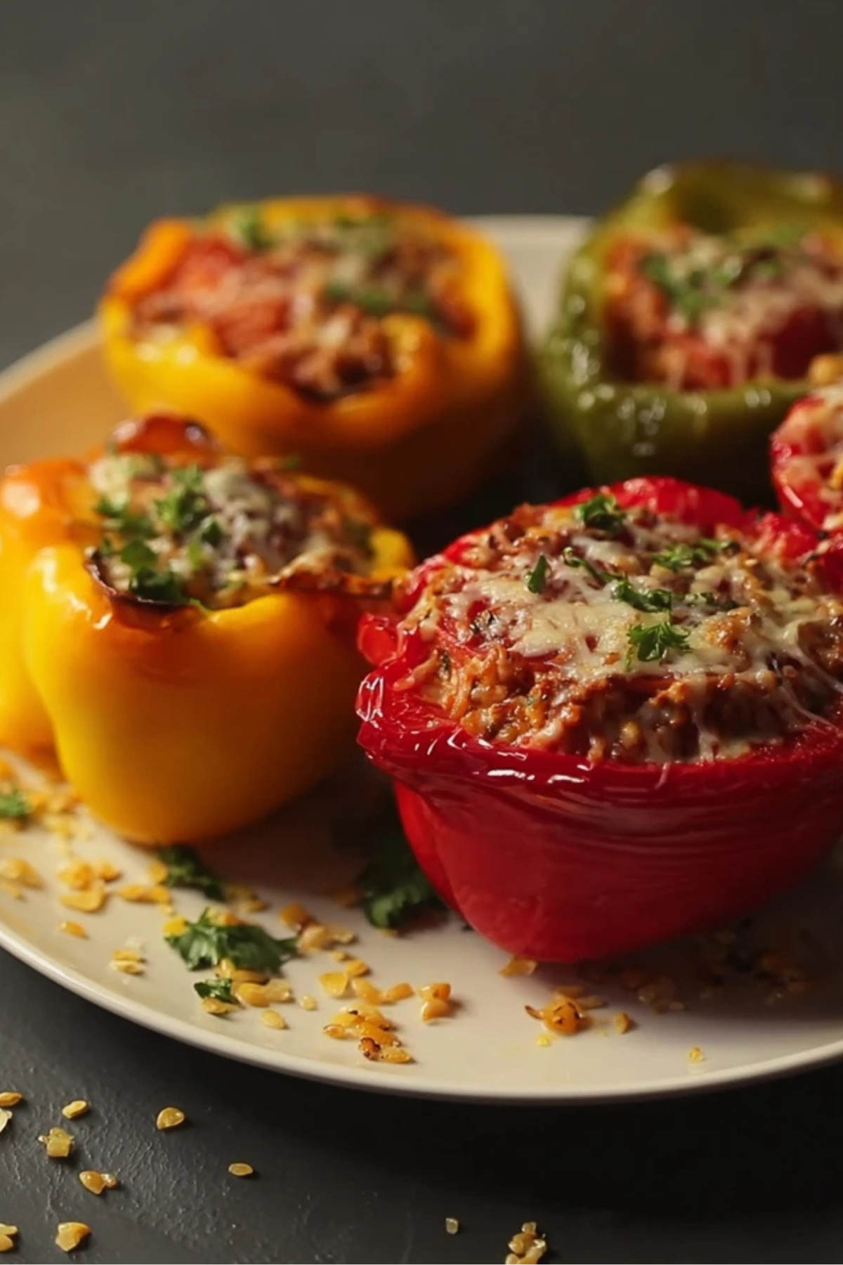 Gefüllte Paprika in der Heißluftfritteuse