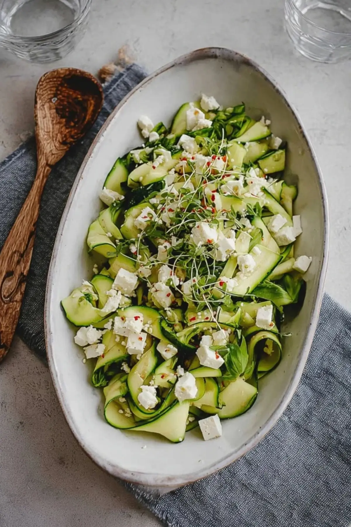 Roher Zucchinisalat mit Feta