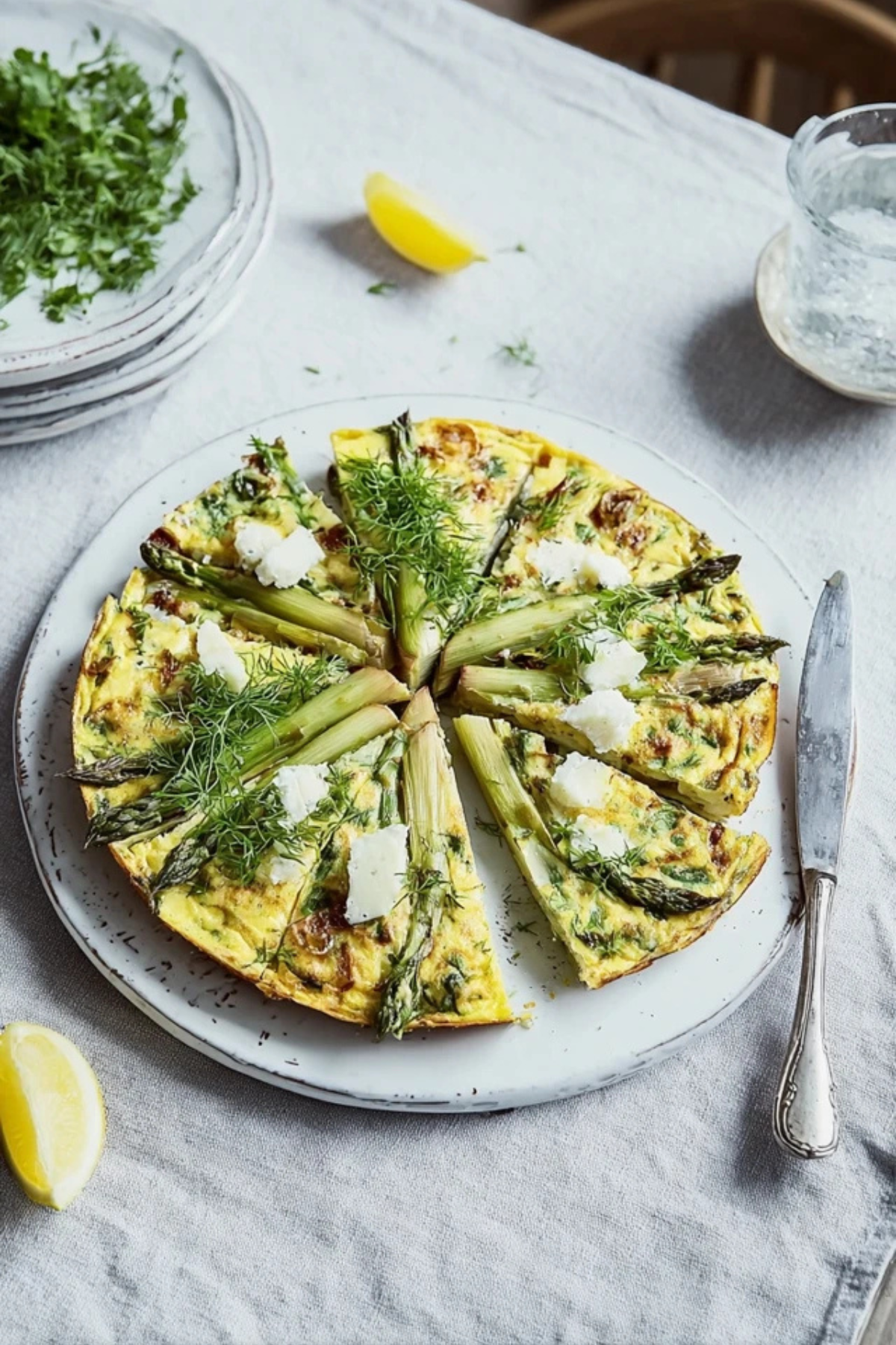 Spargel Frittata mit frischen Kräutern