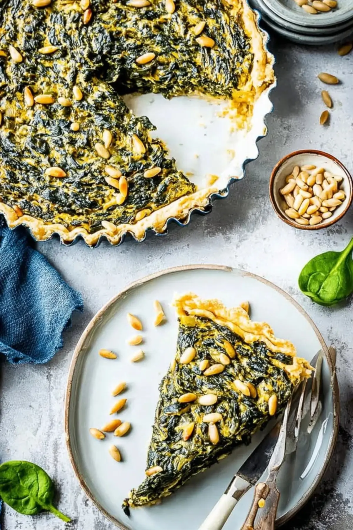 Vegane Spinat Quiche