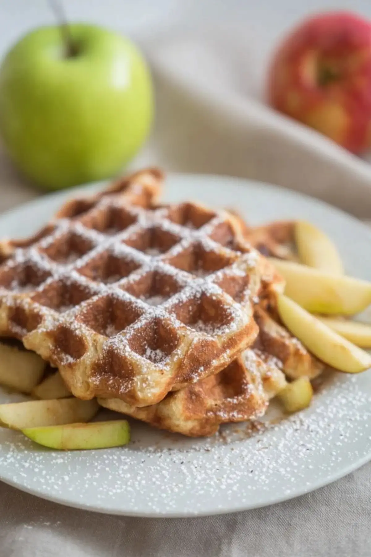 Vegane Waffeln aus Haferflocken und Apfelmus