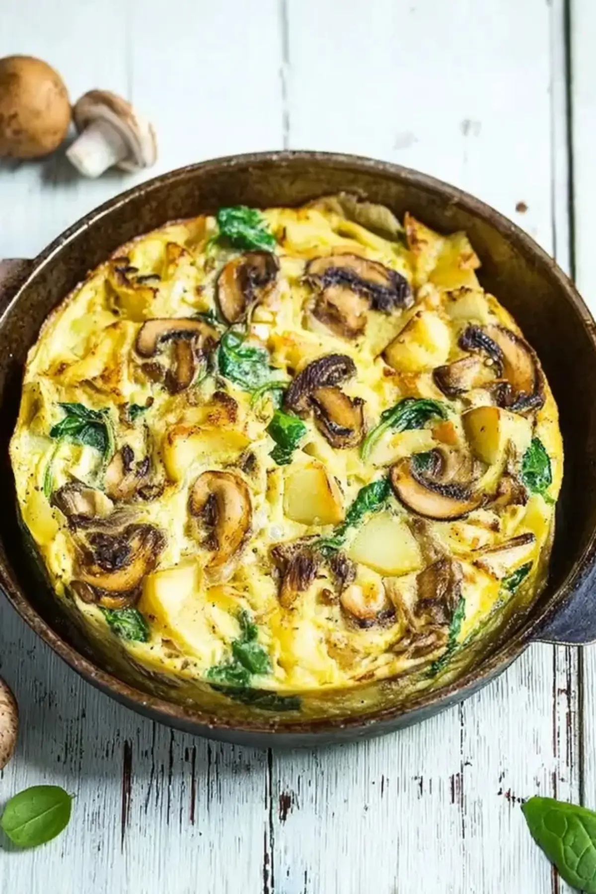 Kartoffel Frittata mit Pilzen