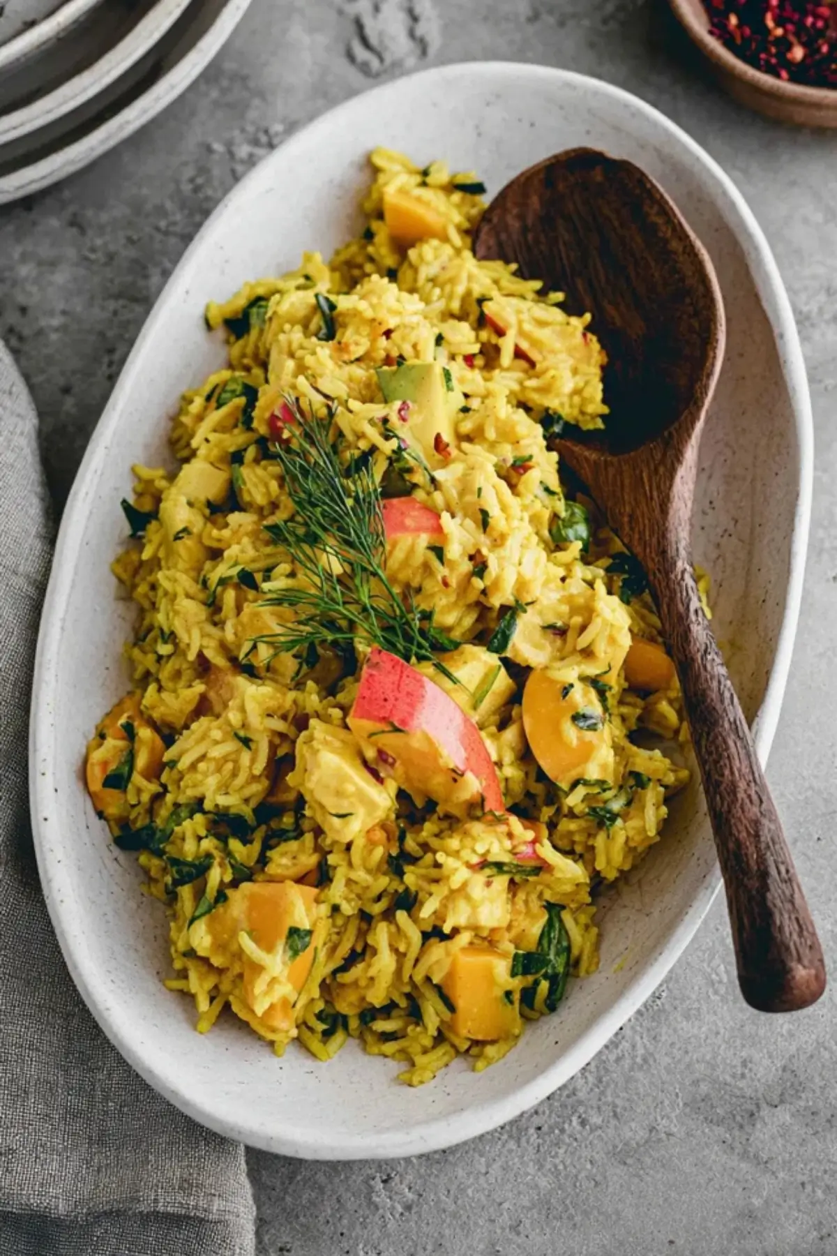 Reissalat mit Curry