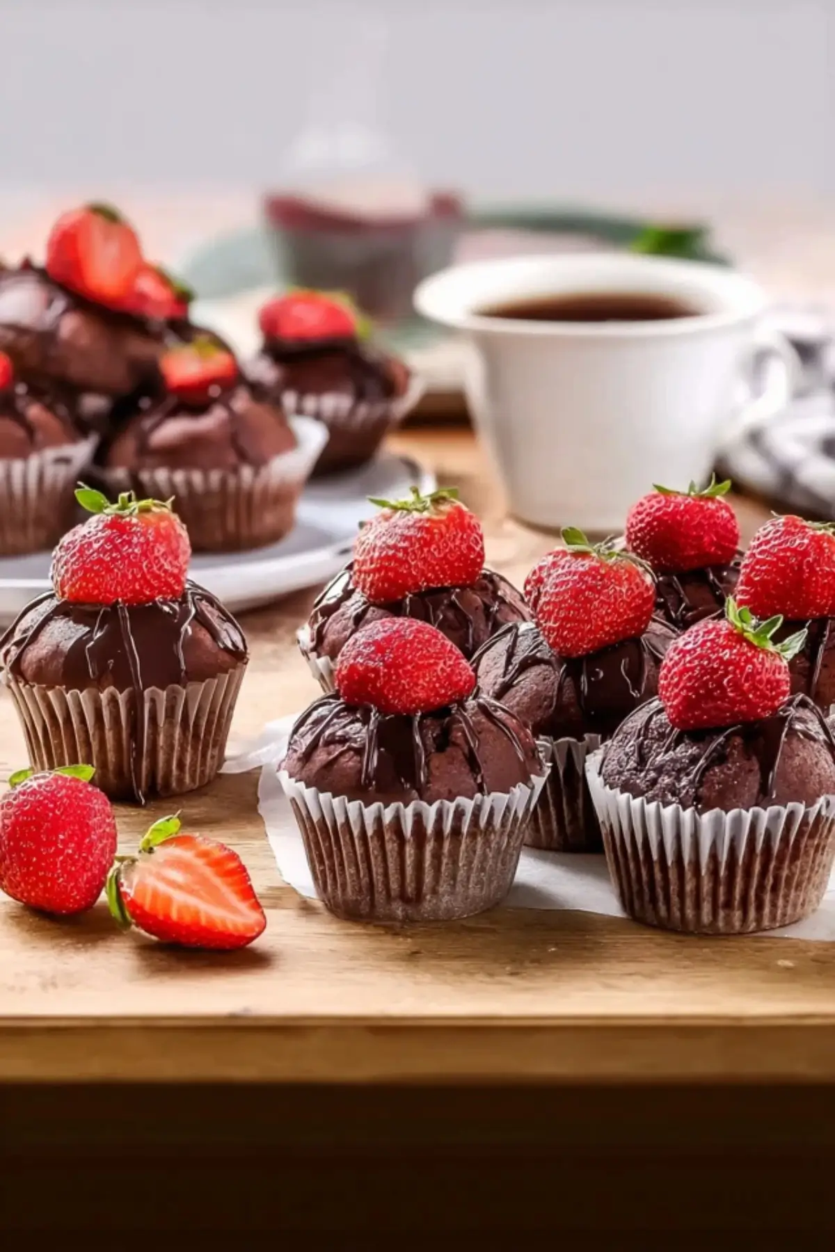 Schoko Erdbeer Muffins