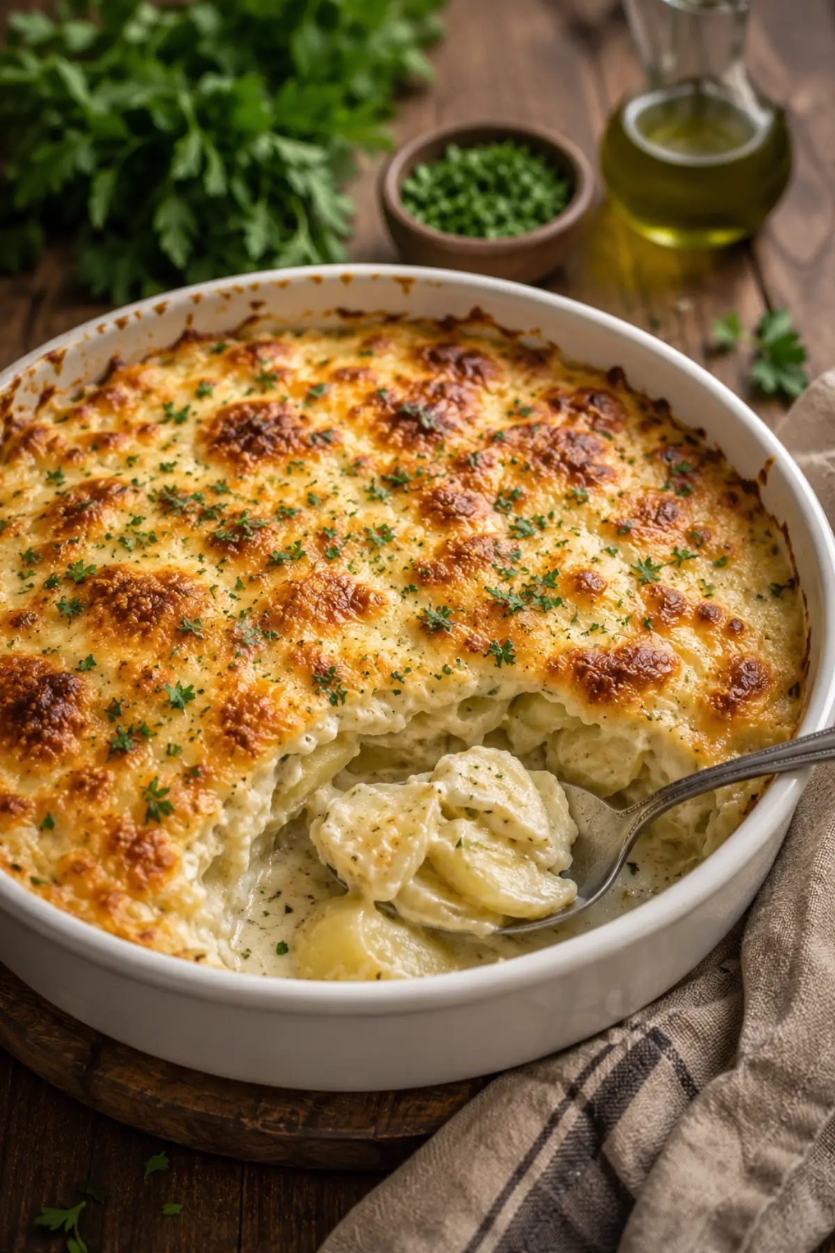 Cremiges Kohlrabi Gratin mit Käse
