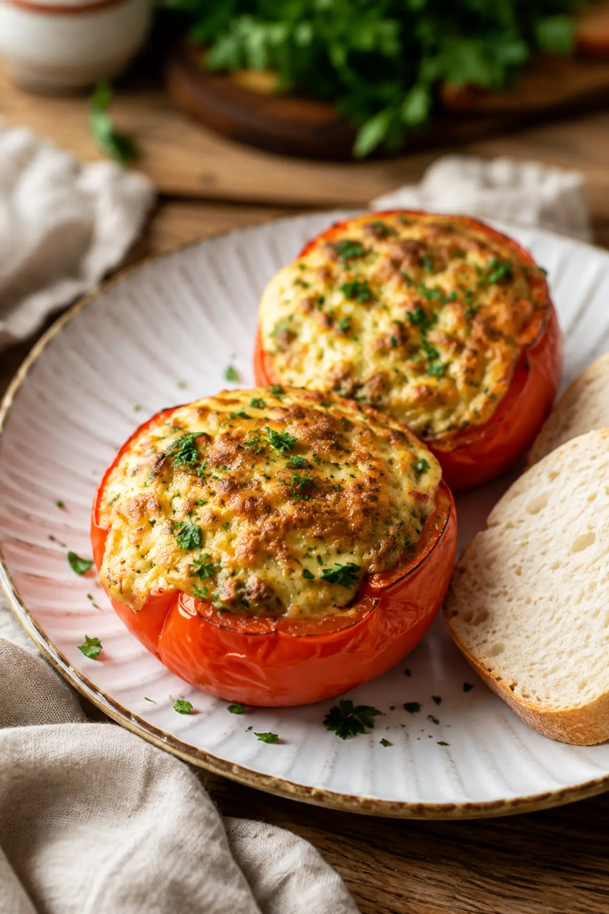 Gefüllte Paprika aus der Heißluftfritteuse