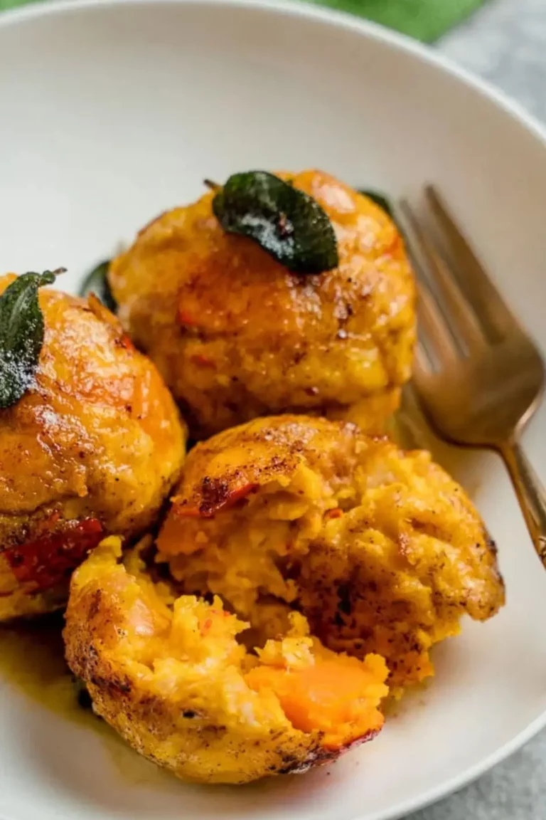 Einfache Kürbisknödel mit knuspriger Salbeibutter